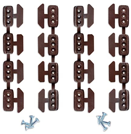 Estika Plissee Halterungen mit Bohren - 4 Stück - Braun - Plissee zum Anschrauben ersatzteile