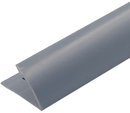 Round Edge PVC Tile Trims Quadrant Tile - Dark Grey, 12.5mm Depth - 2500mm Long