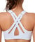 Yvette Sport BH Starker Halt Verstellbar Träger Gekreuzt Rücken Große Größen für Fitness Lauf Yoga, Weiß, XL
