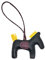 JINZHOUFZ Leder Quaste Pony Schlüsselanhänger Leder genäht Pferd Styling niedliche Mode Tasche Zubehör, Schwarz, 8.7 * 4.5 inches;0.45 ounces