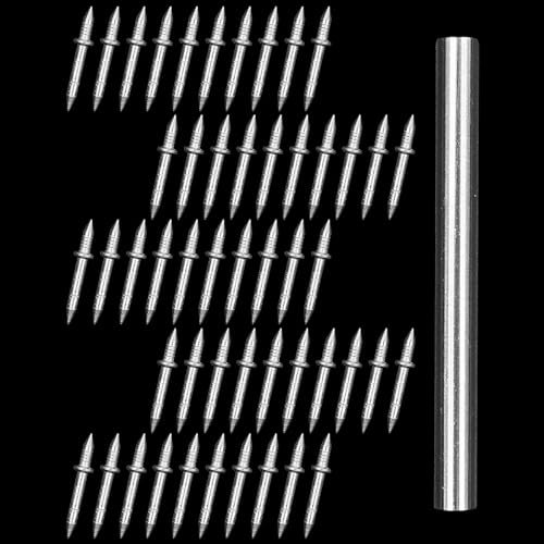 Alnicov 50PCS Clavos sin Costuras Clavos de zócalo de Doble Cabeza sin Costuras con Clavos de Doble Cabeza Herramienta de Clavos de zócalo