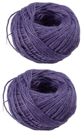 Uonlytech 2st Bastelschnur Natürliches Seil Schnur Für Geschenk Krippendekoration Weihnachtsdeko Kordel Für Die Schmuckherstellung Vintage-Accessoires Schmuckzubehör Häkeln Violett Etikett