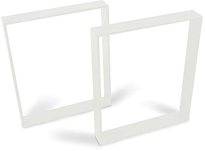 ModernLOFTart Tischbeine Metall Tischkufen 2 Stück - Tischgestell Metall aus 1cm Dickem Flachstahl Gefertigt - Tischfüße für Esstisch, Schreibtischbeine, Konferenztisch Füße