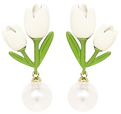 Boho Blumen Ohrringe für Frauen Türklopfer Ohrringe Blume Ohrringe Frische Ohrringe Mädchen Valentinstag Ohrringe Frauen, Einheitsgröße, Acryl, Kein Edelstein