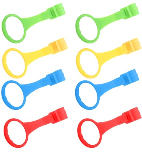 Helweet Anelli Box Bambini, Maniglie Box Bambini, Anelli per Culla, Anello Appendersi Box Bambino, Aiuta i Bambini a Imparare a Camminare e Ad Allenare La Forza Delle Braccia, 8 Pezzi