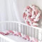 PTKG Bettschlange Umrandungen Geflochten Bettkantenschutz Baby Nestchen Bettrolle Stillkissen, Geflochten Bettschlange Nestchen Babybett Knotenkissen, Deko Kissen Für Schlafzimmer Wohnzimmer,A11,4m