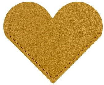 Hrlace 8 Stück Leder Herz Lesezeichen lesezeichen Personalisiert Leder Ecke Seite Buch Marks niedliche Lesezeichen Handgefertigt Lesezeichen für Buchliebhaber Buchzubehör Herz Gelb