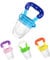 Fruit Ciuccio per Frutta per Bambini,4 PCS Ciuccio di Frutta Fresca per Neonati Infuso Silicio Baby Food Feeder per l'alimentazione di Integratori per Alimenti S M L