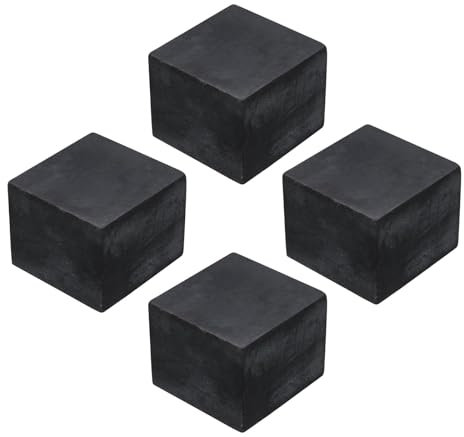 QUARKZMAN 4Pcs Tampons en Caoutchouc Anti-Vibrations Durs, 50mm Carré Tapis d'Isolation des Vibrations, 40mm Épaisseur Blocs en Caoutchouc Antidérapants, Anti-Dérapant Anti-Bruit pour HVAC