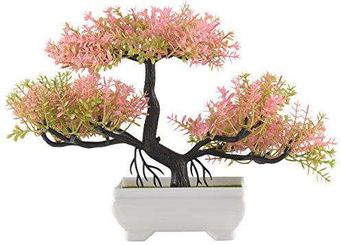 Ziiyoilh Plantes Artificielles Bonsaï Arbre Pot Faux Plante Fleurs en Pot Faux Bonsaï pour Maison Chambre Table HôTel Jardin DéCor A