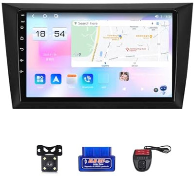 bailong Android 12 2 din Car Radio for Volkswagen Golf 6 2008-2016, 9 Touch Screen, DSP/9“ IPS Touch Screen/Carplay/Android Auto/SWC/BT 5.0/WiFi/DVR/FM AM RDS Radio(M800S)