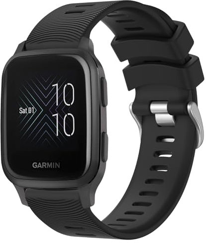 Vancle Cinturino per Garmin Forerunner 245 /Venu Sq/Sq 2 Music, 20mm Cinturini in Silicone Sportivo per Forerunner 245