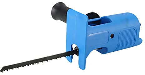 Angoily Elektrische Bohrmaschine Umgerüstet Elektrische Säbelsäge Hochfester Stahl Blau Für Holz Pvc Metall Schneiden