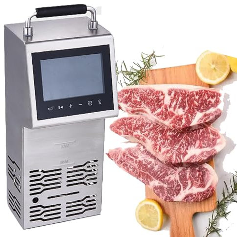 Cuiseur Sous Vide de Précision 2000W, Cuiseur Sous Vide Professionnel avec Circulateurs à Immersion en Acier Inoxydable, avec Grand Écran Tactile et Minuterie de Température Précise