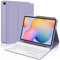 JADEMALL Coque Clavier pour Samsung Galaxy Tab S6 Lite 2024/2022 10.4, AZERTY Français Clavier Bluetooth Détachable pour Tablette Samsung S6 Lite 10.4 2024, Violet