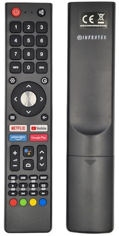 Télécommande de Remplacement pour Chiq GCBLTV02ADBBT GCBLTV02BDBIR L32H7LX L32H7SX L40H7LX U43H7A U50H7A U50H7S U50H7LX U55H7LX Saba SA43K67A9 SBA43UHD204 UCE43G7N-Ei SBA50UHD204 SBA55UHD204