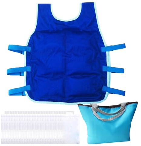 Gilet refrigerante per uomini e donne, regolabile, per il caldo, 12 impacchi di ghiaccio, giacca rinfrescante per lavoro all'aperto, moto, pesca, corsa, giardinaggio, M