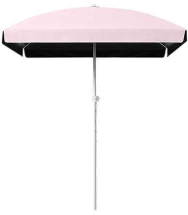 MACAGGTNTU Quadratisch Gartenschirm Strandschirm 160x160cm Balkonschirm Tragbar Terrassenschirm Marktschirm Sonnenschirm Für Camping Picknick Strand(Pink)