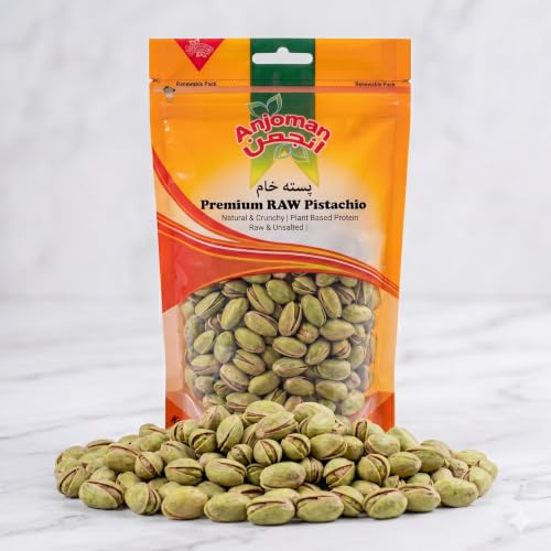 Anjoman Raw Pistachios 800g | Whole Unsalted Shelled Pistachio Kernels | Pure Natural Plant Based Protein Healthy Nut Snack for Baking, Cooking & Salads