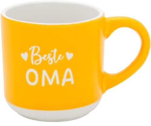 GRUSS & CO Espressotasse mit Gravur Oma | Mini-Tasse, Steinzeug, 10 cl | 74644