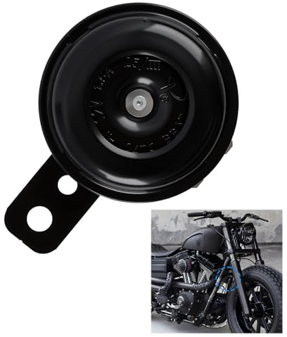 Signalhorn 12V Universal Hupe für Motorrad, Auto, LKW, Moped, Roller, Scooter und ATV – E-geprüftes, schwarzes Metallgehäuse für Langlebigkeit und Zuverlässigkeit，Safe and practical