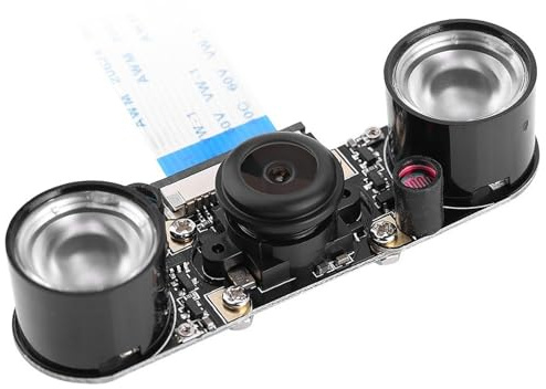 RASTKY Weitwinkel Fisheye -Kamera -Modul Himbeer Pi 3/2/ Objektiv, Externes Fülllicht
