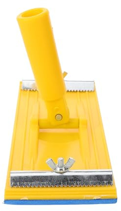 WHAMVOX Multifunctional Rotatable Sandpaper Holder with Extendable Pole Ergonomic Non-Slip Hand Sander Block for Woodwork Drywall Polishing Sponge Plastic Construction Random Color