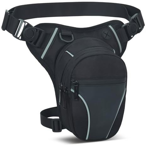 Beintasche Motorrad Taktisch für Herren Damen Wasserdicht Multifunktionale Bauchtasche Gürteltasche für Laufen Radfahren Motorrad Sport Wandern Camping Klettern Reiten Tasche Hüfttasche