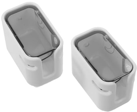 LIFKICH Lot de 2 Porte-brosses à Dents Muraux Gris Transparent avec Couvercle Amovible, Support Anti-poussière Compatible Brosses à Dents Électriques, pour Salle de Bain Compacte