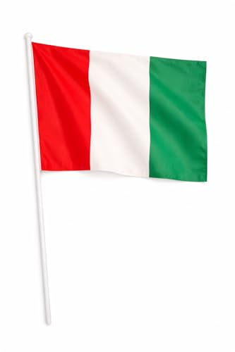 Bandiera Italia con Passante, Colori Verde, Bianco e Rosso, 45x30 cm