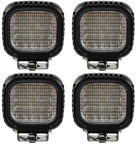 BRIGHTUM 4 X 48W CRE LED Offroad Arbeitsscheinwerfer weiß 12V 24V Reflektor worklight Scheinwerfer Arbeitslicht SUV UTV ATV Arbeitslampe Traktor Bagger LKW KFZ (4 Stück)