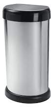 Touch Bin 42Ltr Silver Bin Moda