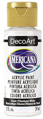 Deco Art DAO1-3 Americana Paint 2 OZ, Snow White-Opaque, One Size