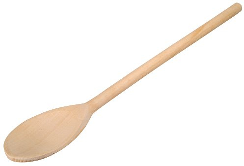 HOFMEISTER® Holz-Kochlöffel, 35 cm, Naturprodukt: handgefertigt, plastikfrei, keine Kratzer im Topf, unbehandelt, hitzebeständig, antibakterieller Rührlöffel aus Buche, oval (1 Stück)