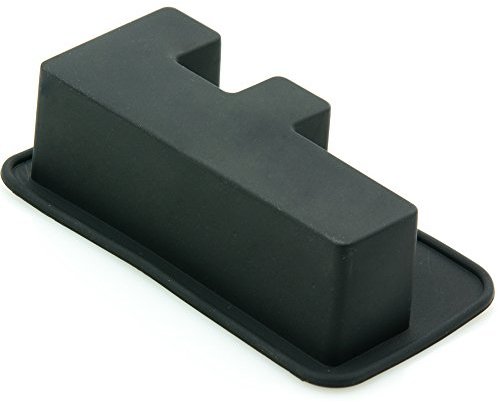 Birthday Cake Letter Silicone Mould - Non-Stick Individual Personalized Flexible Bakeware for Sweet Cakes (Letter F)