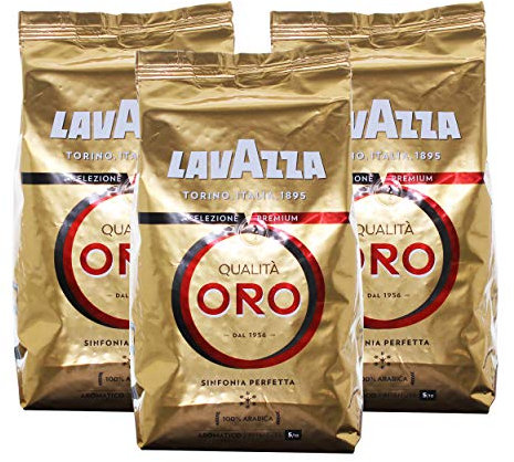 Qualità Oro Coffee Beans | Espresso & Moka Blend | 1KG (Pack of 3) - Central & South American Arabica