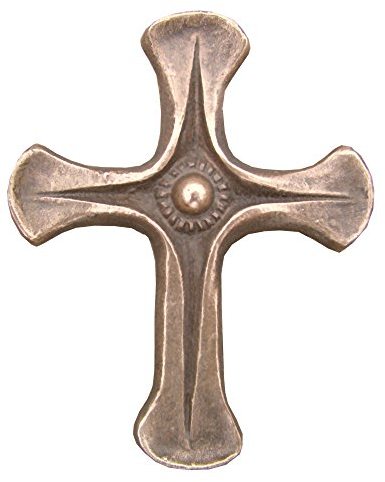 Wilde Bronze Kreuz Ornament Kugel Kommunion 9,5 cm * 7,5 cm