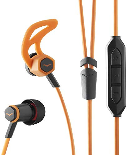 V-MODA Forza In-Ear Hybrid Sport Headphones with 3-Button Remote and Microphone - Samsung and Android Devices, Orange, One Size