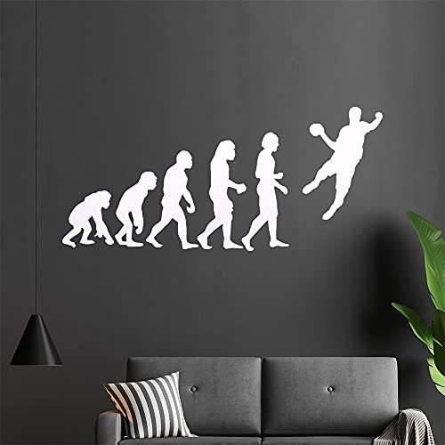 KIWISTAR Evolution - Handball Ballsport Verein Olympia Wandtattoo in 6 Größen - Wandaufkleber Wall Sticker - Dekoration, Küche, Wohnzimmer, Schlafzimmer, Badezimmer