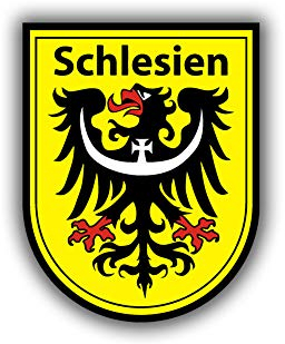 Schlesien Wappen groß Auto Aufkleber Adler Schlesier Heimat 45x57 cm #A4613