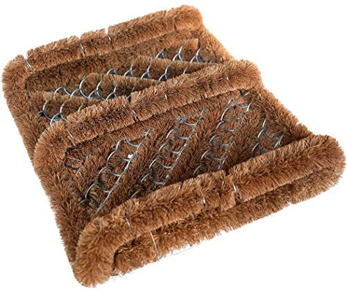 NINAMAR Natural Coir Boot Scraper Door Mat - 13 x 12 inch - 2 Pack