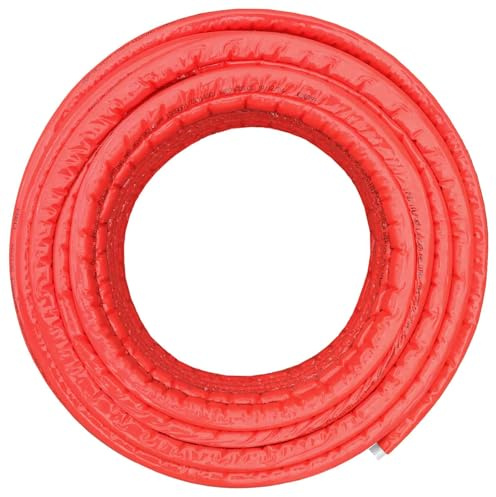 MegaHaustechnik 25 Meter Mehrschichtverbundrohr 20x2 (AußenØ x Wandstärke in mm) Profi-Qualität Laser geschweisst, rot isoliert, Trinkwasser geeignet, Heizung, Warmwasserleitung, Heizkörper