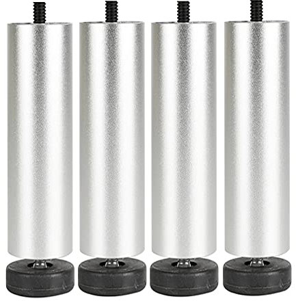 KOOEIN Pieds De Canapé,4X Pieds De Meubles,Pieds De Remplacement Bricolage,Pieds en Métal pour Armoires,39 Tailles,Pieds Réglables,m8,Personnalisables,Silver-23cm/9in