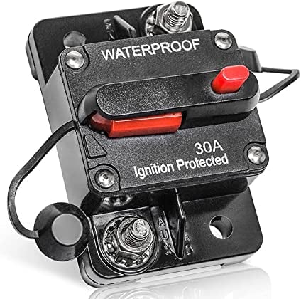 RED WOLF 30A Schutzschalter Sicherungshalter mit Manueller Reset für Kfz Boot Marine LKW Autoradio 30 Ampere Leistungsschalter 12-48V DC Sicherungsautomat Circuit Breaker