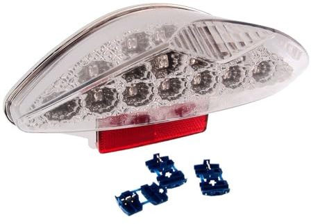 2EXTREME LED Rücklicht Klarglas kompatibel mit Yamaha Aerox, MBK Nitro, CPI Hussar, Keeway, Generic