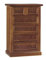 Mar.c.a. Design, Commode Chambre en Bois Massif, Commode 6 Tiroirs (4 Grands et 2 Petits) - Meuble Salle de Bain Rangement, Noyer Foncé - Meuble de Rangement Chambre 63x37x98H, Chiffonnier Classique