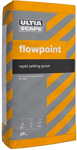 Ultrascape Flowpoint Smooth Charcoal, Rapid Set Grout, Fill Paving Joints, 25kg
