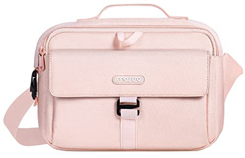 MOSISO Camera Shoulder Bag Case Crossbody Sling Purse, DSLR/SLR/Mirrorless Compact Padded Photography Handbag with Rain Cover Compatible with Canon/Nikon/Sony Cameras and Lenses, Pink
