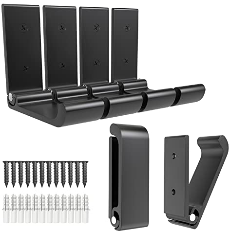 6 Piezas Ganchos Plegables, Aleación de Aluminio Percheros Pared, Ganchos Para Colgar Con Tornillo, Gancho Pared Para Colgar Abrigo, Auriculares, Chaqueta, Bolso, Mochila, Cocina, Baño (Negro)