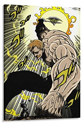 Anime Escanor Poster Kunst Poster Leinwand Gemälde Dekor Wanddruck Foto Zuhause Modern Dekorative Poster 50 x 75 cm